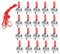 Amosfun 20pcs Mini Weihnachtsglocken Weihnachtsglöckchen mit Sternausschnitten Christbaumschmuck Ornamente für Weihnachten Urlaub Handwerk Dekorationen mit 10m Band 3cm Silber