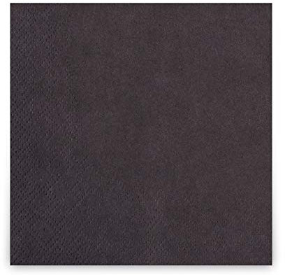 Cocktail-Servietten, 2-lagig, 24 x 24 cm, Inhalt 300 St., für jeden Anlass, jeweils abgestimmt auf Einrichtung und Dekoration, für Gastronomie und Zuhause, schwarz