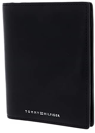 Tommy Hilfiger Herren Kreditkartenetui TH Metro Passport Wallet Leder Schwarz