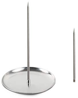 Vertical Skewer Brazilian Barbecue Skewer Stand Stainless Steel Removable Grilling Meat Spit for Roasting Meat Steak Whole Chicken Sausage