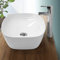 ECD Germany Waschbecken Waschtisch 505 x 385 x 135 mm aus Keramik Weiß Aufsatzbecken Aufsatzwaschbecken Handwaschbecken Aufsatzwaschtisch Spülbecken Becken Wasserfall Waschschale Waschschüssel