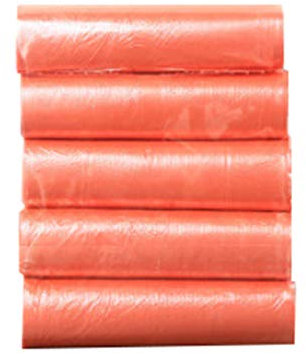 XGWML Heavy Duty Bin Bags?Everyday Refuse Sacks for Home Office Kitchen Bathroom, Clear Biodegradable Gallon Bin Liners with Drawstring. (Red)
