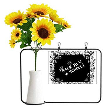 Beauty Gift Kreidetafel, Graffiti, Schul-Stil, künstliche Sonnenblumen-Vasen, Flasche Segenskarte