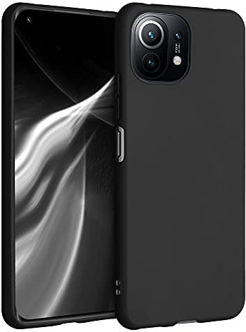 kwmobile Custodia Compatibile con Xiaomi 11 Lite (5G) NE/Mi 11 Lite (5G) Cover - Back Case per Smartphone in Silicone TPU - Protezione Gommata - nero matt