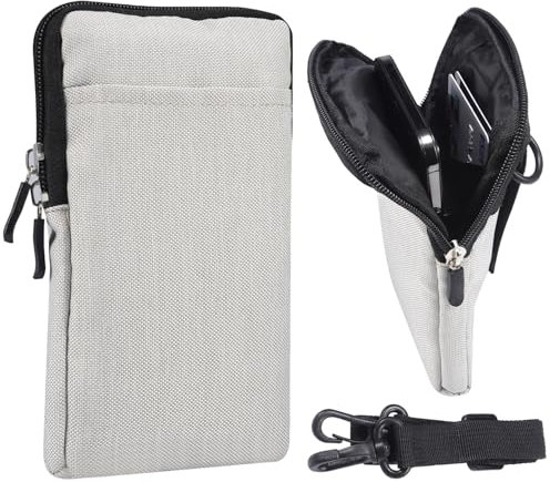 Custodia a Tracolla per Cellulare Bianca, Uomo Portacellulare da Cintura Verticale, 6.5 Tracolla Uomo Marsupio Uomo Sportivo Borsello Uomo Tracolla Borsa da Cintura Telefono Custodia Cellulare