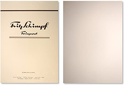 Fritz Schimpf Feinpost Briefpapier DIN A4 (Block, 50 Blatt), Farbe Crème