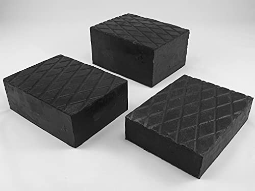 OuM Gummiblock 160x120x80mm, Schutzblock für Wagenheber, Hebebühne, 2 Tonnen Belastung, 2.4kg, EU-Herstellung