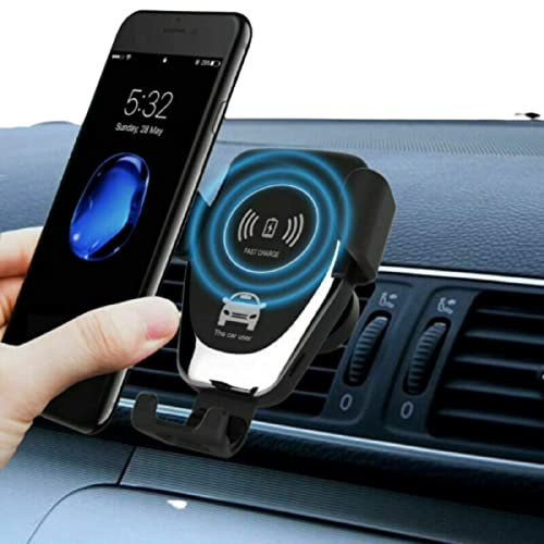 KF PREMIUM Universal Fast Qi Wireless Car Charger Charging Mount Holder Vent For Phones Fast Charging Stand Compatible with iPhones Android Qi Enabled Devices