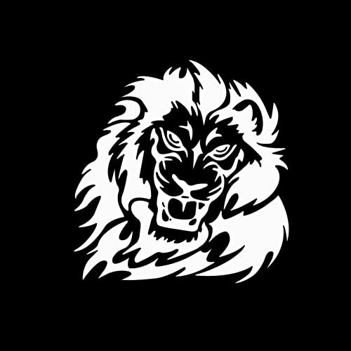 ihreesy 3 Stück Löwenkopf Muster Auto Aufkleber, 30cm x 30cm Löwen Aufkleber für Karosserie Selbstklebend Tier Aufkleber Dekoration Kreative Persönlichkeit Aufkleber Decal Sticker,Weiß