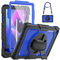 SEYMCY for Lenovo Tab M10 Plus 3rd Gen 10.6 Inch Case 2022, Full-body Shockproof Cover with 360° Rotating Hand Strap & Stand, Screen Protector, Carrying Strap for TB125FU, TB128FU, TB128XU, Blue