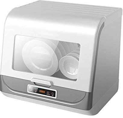 Lavastoviglie da Tavolo Mini Lavastoviglie Portatile Compatta Display LED 360° e Spray 72℃ Alta Temperatura Piano di Lavoro 6 Coperti Ener