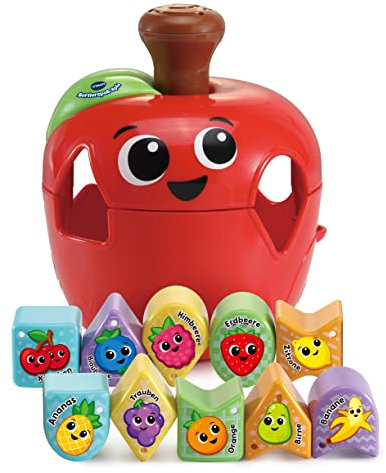 VTech Baby Sortierspaß-Apfel – Steckspiel mit Lerninhalten zu Formen, Farben und Früchten – Für Kinder von 12-36 Monaten