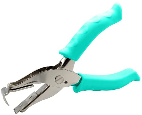 Edelstahl-Zange für Büro, Schule und Zuhause, Hebel, Hebelklammern, Büroklammern, Staple Remover, rutschfester Gummigriff (LEVAPUNTI, Grün)