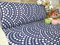 240cm Extrabreit Popeline Baumwolle Stoff Meterware ab 50cm 100% Baumwollstoff Stoffe Bastelstoff ÖKO-TEX Ranforce Kinderstoffe Stoffe Babystoffe Punkte VP0G014 (Punkte Weiß mit Dunkelblau HG)