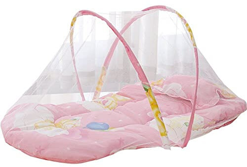 Dianzan Babybett Moskitonetz Baumwollpolster Tragbares Bett Faltbares Baby -kinderbettnetz Für Sommerreisen Netting Kinder Bettwäsche