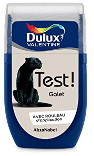 Dulux Valentine Peinture Testeur Crème de Couleur - Murs et Boiseries - Mat - Couleur Galet 30 ml