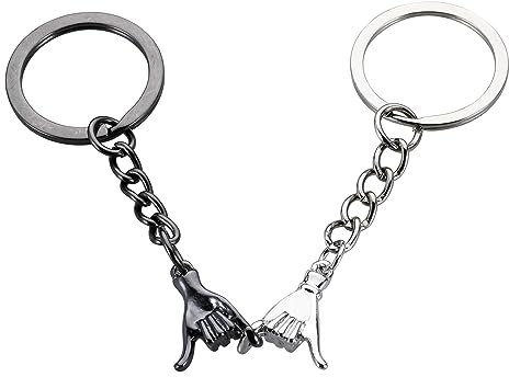 TI-EDC Pinky Promise Schlüsselanhänger für Paare, romantische Geschenke für Freund, Freundin, passende Paare, zum Jahrestag für Paare, lesbische Geschenke, beste Freunde für 2 Valentinstag,