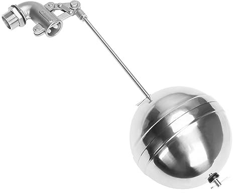 GOVALVE Edelstahl-Schwimmer-Kugelhähne – 2,5 cm NPT-Außengewinde, verstellbarer Ellenbogen-Durchflusskontrolle, Schwimmerventil für automatische Wasserstandskontrolle, Tank, Teich, Wasserturm