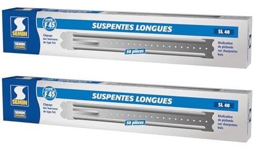 Suspentes Longues 400 mm F45 Semin, Boite de 50 (lot de 2)