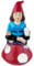 Gnometastic Zwerge – Lady Zen Zwerg, meditierender Yoga-Gartenzwerg, Statue, 22,5 cm, lustige Gartenzwerge, Dekorationen für Hof und Outdoor, Rasen-Ornament, freche Zwerge für Heimdekoration