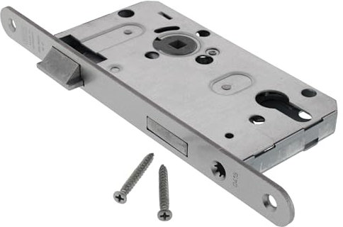 BKS Einsteckschloss Zimmertür Türschloss Profilzylinder-Schloss Links Falle + Riegel inkl. ToniTec Befestigung KL-ES 2