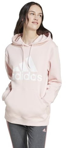 adidas Donna Essentials Big Logo Regular Fleece Hoodie, Sandy Pink, M