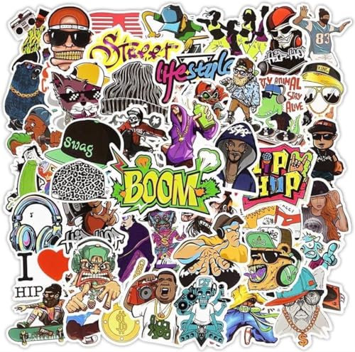 CHPN – Hip-Hop-Aufkleber – HipHop – für Laptop, Skateboard, Tagebuch – Aufkleber – Musik – Rapper – coole Aufkleber