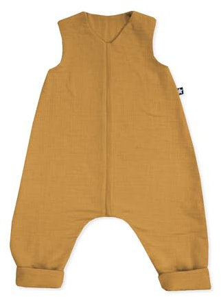 Julius Zöllner Schlafoverall Jumper Musselin, 0,5 TOG, waschbar bei 40°C, Made in Germany, Oeko TEX Standard 100, Zimt, Gr. 92