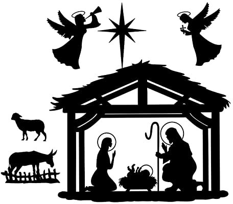 Weihnachtskrippe aus Metall, zum Aufhängen, für drinnen und draußen, Garten, Hof, Dekoration, Krippe, Wanddekoration