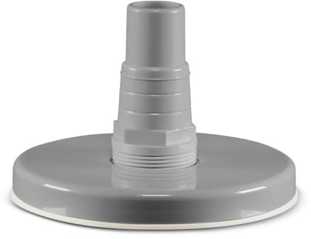Paradies Pool Saugplatte grau inklusive Dichtung für Skimmer, Ø ca. 16 cm, zum Anschluss von 32/38 mm Poolschlauch, Bodensauger Anschlussplatte