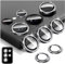 Kucheed Diamond Camera Lens Protector for Samsung Galaxy S22 Ultra, 9H Tempered Glass Back Camera Cover Screen Protector, Bling Anti-Scratch Individual Aluminum Metal Protective Ring
