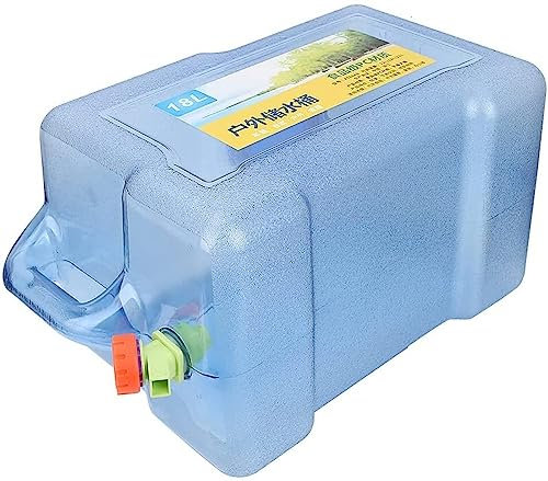 TUOYIBO Réservoir d'eau Conteneur d'eau Réservoir d'eau en Plastique sûr écoulement Rapide Grande capacité Libre pour Le Camping pour Pique-Nique(18L)