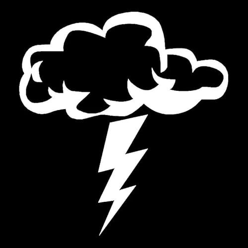 JIFENLI Autoaufkleber 16,7 cm * 17,9 cm Cartoon Animation Flash Blitze Blitze und Donner grollt Elektrische Vivid Vinyl Auto Aufkleber Aufkleber