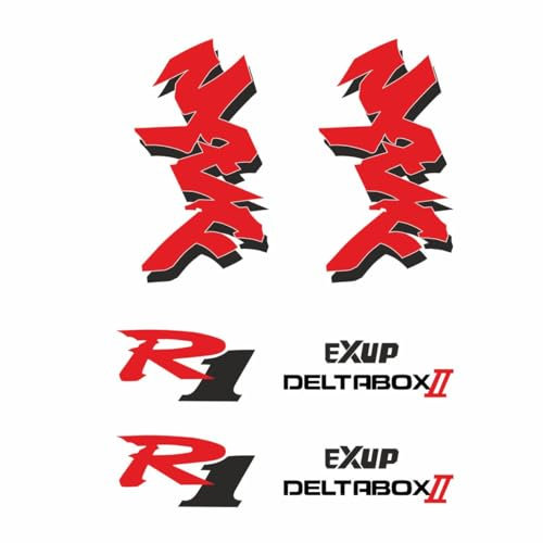 Schriftzug YZF 1000 R1 Deltabox exup Aufkleber Set passend für Yamaha freie Farbwahl Classic Bike Motorrad Sticker Decal Beschriftung Bike Style