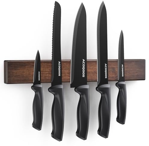 ACOQOOS Magnetic Knife Strips, Wall Mounted Knife Holder, 38cm/15in