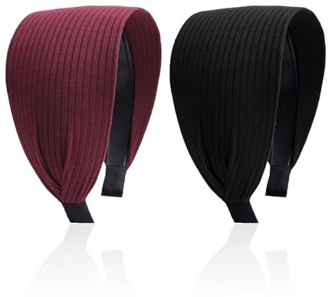 CVFRTT 2 Fasce Per Capelli A Tesa Larga, Fasce Larghe Per Donna, Accessori Per Capelli Da Donna, Adatte Per Balli E Feste