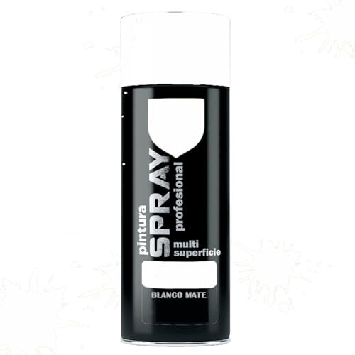 MORE FREE Pintura Spray Blanco Mate de 400 ml Adecuado para las Superficies de Metal, Madera y Plástico Pack de 1 Unidad