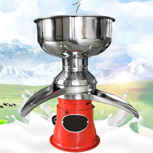 Separatore Centrifugo Elettrico per Crema di Latte, Macchina Centrifuga Multifunzionale 50L/H con Ciotola da 5L, Macchina in Acciaio Inox per Separare Il Burro e Il Frullato di Latte da Latte