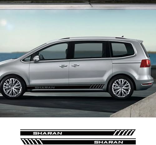 NonWoohdf 2 Stück Auto-Seitentüraufkleber, Wohnmobil-Vinyl-Aufkleber, Grafiken, passend für VW Sharan, Tuning-Zubehör