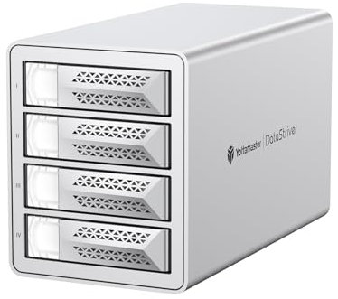 Yottamaster 5 Baies Disque Dur Boîtier, DAS 5 Bay 10Gbps Daisy-Chain, Boîtier DAS USB C en Aluminium Supportant 110 to (5x22 to), Max Jusqu'à 330 to pour 2.5/3.5 SATA HDD/SSD (sans Disque)