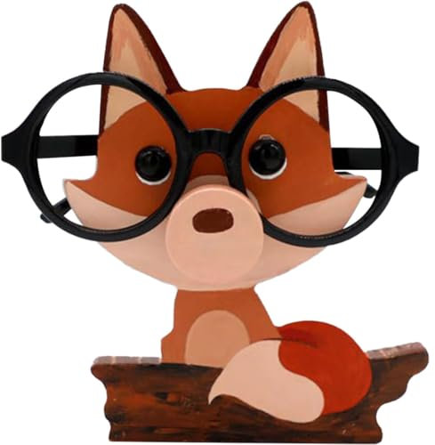 SIRLOMU 1 Blocco Portaocchiali in Legno, Puzzle 3D Portaocchiali, Supporto per Occhiali da Sole, Decorazione da Scrivania, per Casa Ufficio (13x11x3,5cm)