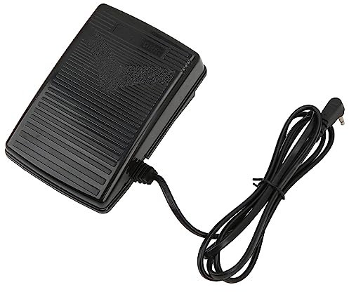 Nähmaschinen Fußpedal und Netzkabel, Nähmaschine Fußsteuerung Pedal, Langlebiger Ersatz Controller aus Hochwertigem Kunststoff ES01FC, Geeignet für SC220, 6160, 6180, XL 400