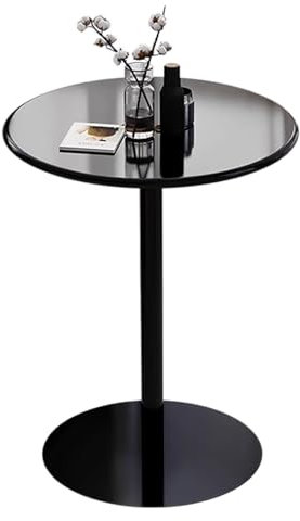 Moderner Bistrotisch mit hoher Oberseite, 60 cm, runder Metall-Bartisch für Zuhause, Büro und Küche
