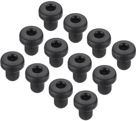 sourcing map 30Pcs t Shape Rubber Grommet Mount Dia 3mm ID 1.5mm H 5mm Black Seal Protection Cable Grommets Flexible for Cable Pipe
