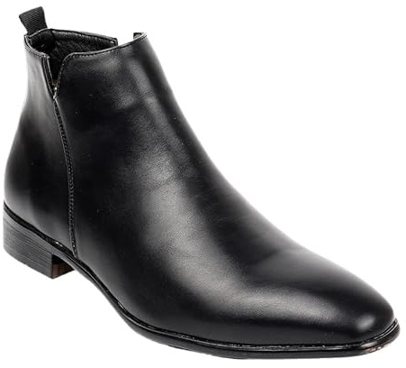 JXpxbao Herrenmode Reißverschluss Chelsea Stiefel Herren-Motorradstiefel Combat Casual Dress Boot Für Männer