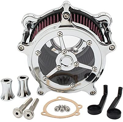 MEXWLOP Filtro dell'aria, for Harley, Dyna FXR 1993-2017 Touring Road King Softail Fat Boy Moto Filtri dell'aria Filtri Kit di aspirazione Trasparente Filtro aria per moto(Clear)