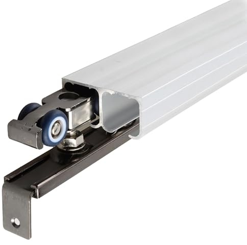 Schiebetürschienen-Set, robustes Bypass-Schienensystem für Schränke und Kleiderschränke, Absenkautomatik