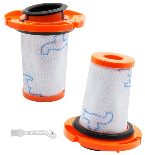 Jegehoyo Filtre de rechange pour Rowenta X-Force Flex 13.60 RH9A36WV/ X-Force Flex 12.60 RH98A0WO/16.60 RH9CD9E0/14.80 RH9B74WO /ZR009014 Aspirateur, 2 filtres lavables, 1 brosse de nettoyage