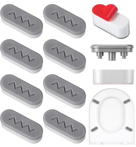 8 Pcs 4.5 x 1.5 cm Toilet Seat Buffers, Toilet Seat Fittings Bumpers