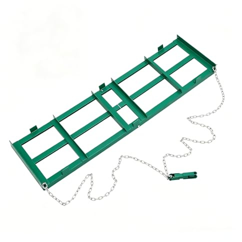 Garvee Schleppegge Wiesenschleppe, 51 x 122 cm, grün | Verstellbare Stangen mit 183 cm Kette, passend für Traktoren, UTVs, Geländefahrzeuge und Rasenmäher
